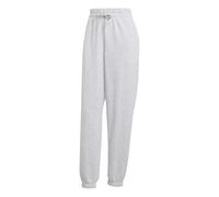 adidas Femme Essentials Linear French Terry Cuffed Pants, Light Grey Heather/White, M