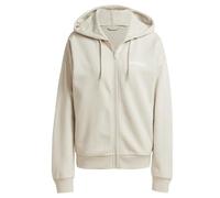 adidas Femme Essentials Linear Full Zip French Terry Hoodie, Wonder Alumina/White, XXL