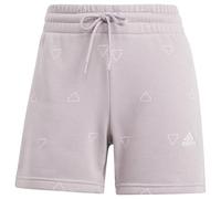 adidas Femme Essentials Monogram Fleece Graphic Shorts, preloved Fig, M