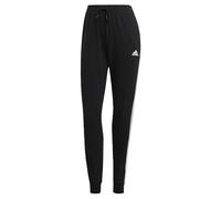 adidas Femme Essentials Single Jersey 3-Stripes Pants, Black / White, XS
