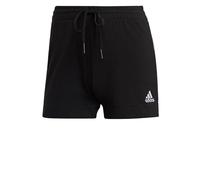 adidas Femme Essentials Slim 3-Stripes Shorts, Black / White, L