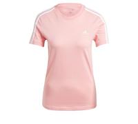 adidas Femme Essentials Slim 3-Stripes Tee, Semi Pink Spark F24 / White, S Short