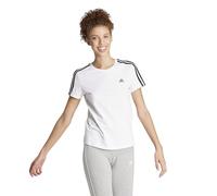adidas Femme Essentials Slim 3-Stripes Tee T-Shirt,White/Black,S
