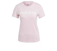 adidas Femme Essentials Slim Logo Tee, Clear Pink/White, S