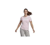 adidas Femme Essentials Slim Logo Tee, Clear Pink/White, XS