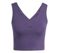 adidas Femme Essentials Small Logo Cotton Lifestyle Tank, Aurora Plum/Black, M