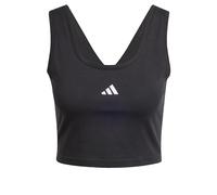 adidas Femme Essentials Small Logo Cotton Lifestyle Tank, Black/White, L