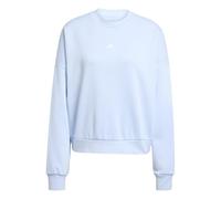 adidas Femme Essentials Small Logo Feel Cozy Relaxed FIT Sweatshirt, Glow Blue/White, L
