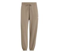 adidas Femme Essentials Small Logo French Terry Cuffed Pants, Khaki Six/White, L
