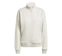 adidas Femme Essentials Small Logo French Terry Quarter Zip, Wonder Alumina/White, XS