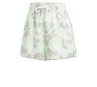 adidas Femme Floral Graphic Woven Shorts, Ivory/Semi Green Spark/preloved Fig, M