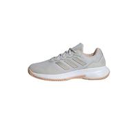 adidas Femme Gamecourt 2.0 Tennis Shoes, Grey One/Cyber met./Powder Coral, 41 1/3 EU