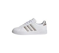 adidas Femme Grand Court Cloudfoam Lifestyle Court Comfort Shoes, Cloud White/Platinum Metallic/Platinum Metallic, 43 1/3 EU