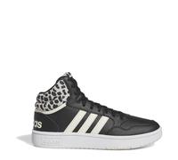 adidas Femme Hoops 3.0 Mid Shoes Chaussures, Carbon Black/Cloud White/Footwear White, 36 2/3 EU