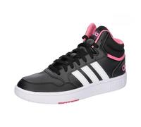 adidas Femme Hoops 3.0 Mid Shoes Chaussures, Core Black/Cloud White/Pink Fusion, 37 1/3 EU