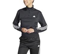adidas Femme Iconic Wrapping 3-Stripes Snap Track Jacket, Black/White, XS