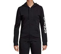 adidas Femme Lin Fz Hd Sweat Shirt à Capuche, Noir (Black/White), S-XL EU