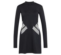 adidas Femme Logo Long Sleeve Swim Top Shirt, Black/White, 14