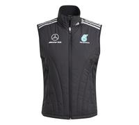 adidas Femme MERCEDES - AMG PETRONAS FORMULA ONE TEAM MECHANICS VEST WOMEN, black/REFLECTIVE SILVER, S