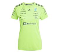 Adidas Femme Mercedes - AMG Petronas Formula One Team Team Set UP Tee Women, Solar Green/Black, XXL