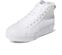 adidas Femme Nizza Platform Mid W Chaussure de Gymnastique, FTWR White Core Black, Fraction_38_and_2_Thirds EU