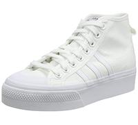 adidas Femme Nizza Platform Mid W Chaussure de Gymnastique, FTWR White Core Black, Fraction_38_and_2_Thirds EU