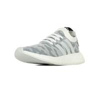adidas Femme NMD_R2 Primeknit Baskets, Blanc (Footwear White/Footwear White/Core Black), 39 1/3 EU
