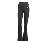 adidas Femme Optime Essentials 3 Stripes Flared Leggings, Black/White, L