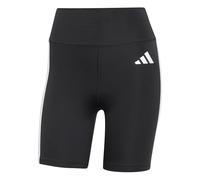 adidas Femme Optime Essentials 3Stripes Short Leggings, Black/White, M 5 inch