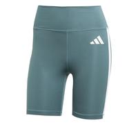 adidas Femme Optime Essentials 3Stripes Short Leggings, preloved teal/white, M 7 inch