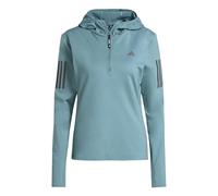 adidas Femme Own The Run Winterized Hooded Half-Zip, Preloved Teal, S