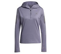 adidas Femme Own The Run Winterized Hooded Half-Zip, Preloved Violet, XL