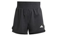 adidas Femme Pacer Training 3-Stripes Woven High-Rise Shorts, Black/White, M 3 inch