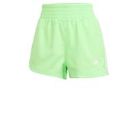 adidas Femme Pacer Training 3-Stripes Woven High-Rise Shorts, Lime Burst/White, S 5 inch