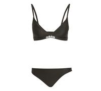 adidas Femme Padded 2-Way Straps Triangle Bikini Set Swimwear, Black/White, 32