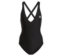 Maillot de bain adidas 3S noir mat blanc femme - 34