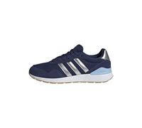 adidas Femme Run 60s 4.0 Shoes Chaussures, Dark Blue/Silver met./Glow Blue, 41 1/3 EU