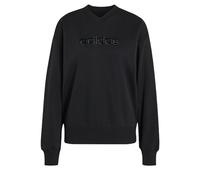 adidas Femme Seasonal Essentials Satin V-Neck Sweatshirt, Black, XS