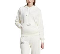 adidas Femme Signature Graphic Embroidery French Terry Loose Hoodie, Off White, S