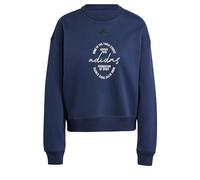 adidas Femme Signature Graphic Print Fleece Loose Sweatshirt, Legend Ink, S