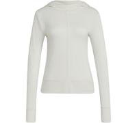 adidas Femme Soft Lux Sheer Hooded Long-Sleeve Shirt, Off White, XS