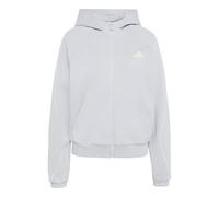 adidas Femme Stadium Small Logo Full Zip Hoodie Sweatshirt, LGH Solid Grey, L