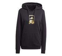 adidas Femme Tech Metallic Graphic Hoodie, Black, S