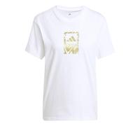 adidas Femme Tech Metallic Graphic T-Shirt 2, White, L