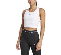 adidas Femme Techfit Cropped Training Tank Top Shirt, White, XS