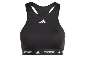 adidas Femme Techfit Medium Support High Neck Bra, Black, XS C-D