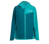 adidas Femme Terrex Multi 2.5 Layer RAIN.RDY Jacket, Mystery Green/Pure Teal, L