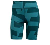 adidas Femme Terrex Multi 8inch Printed Tight Shorts, Mystery Green/Aurora Ivy, M