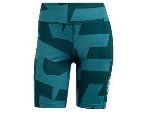 Adidas Femme Terrex Multi 8inch Printed Tight Shorts, Mystery Green/Aurora Ivy, XS