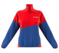 adidas Femme Terrex Multi Climawarm Fleece Anorak, Pure Ruby/Semi Cobalt Blue/Semi Impact Orange, L